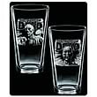 Walking Dead Dead Head Dead Rules Etched Pint Glass 2-Pack